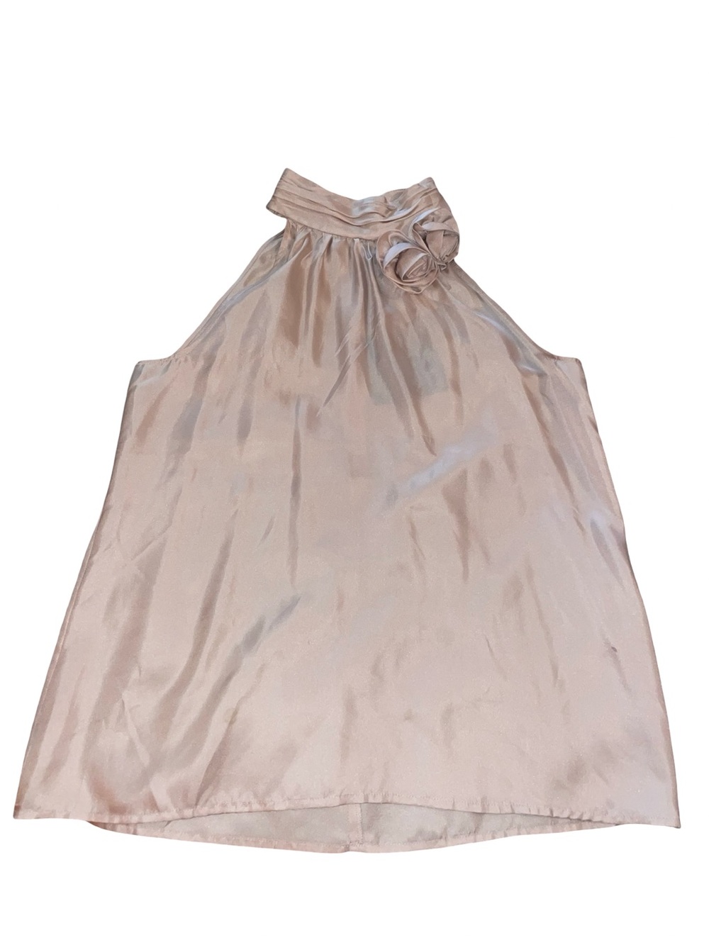 Cynthia Rowley Silk Halter Top in Light Blush